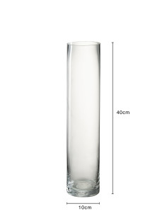 Vase cylindre en verre transparent de taille moyenneJ-Line 2