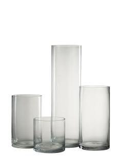 Vase cylindre en verre transparent EcaJ-Line 2