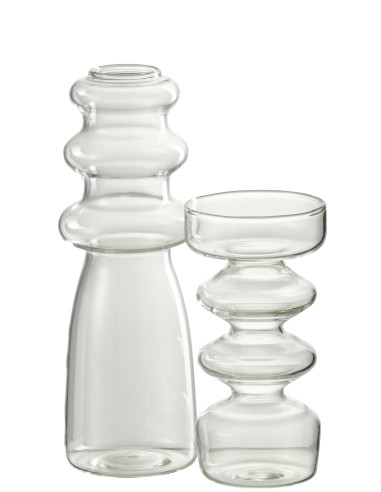 Vase Luna en verre transparent petitJ-Line