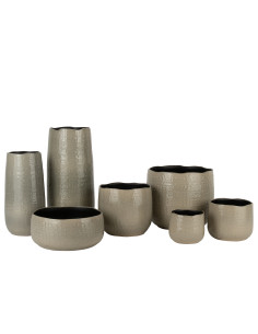 Motif de vase en céramique gris clair grandJ-Line 2