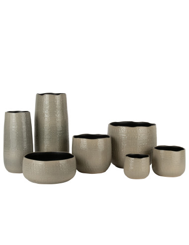 Motif de vase en céramique gris clair grandJ-Line