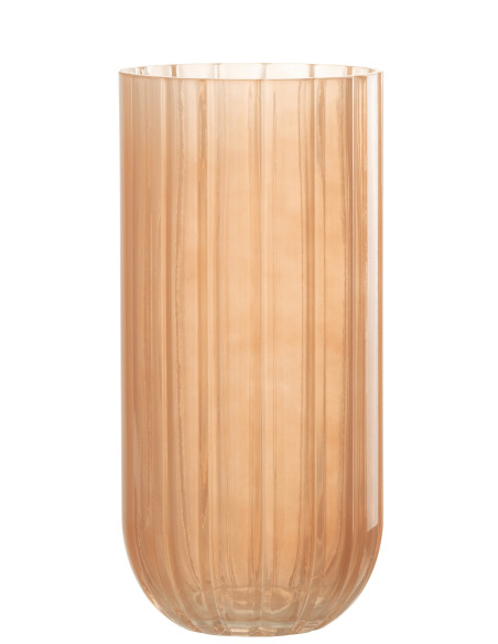 Vase Yoni en verre pêche grandJ-Line Vase Yoni en verre pêche grandJ-Line