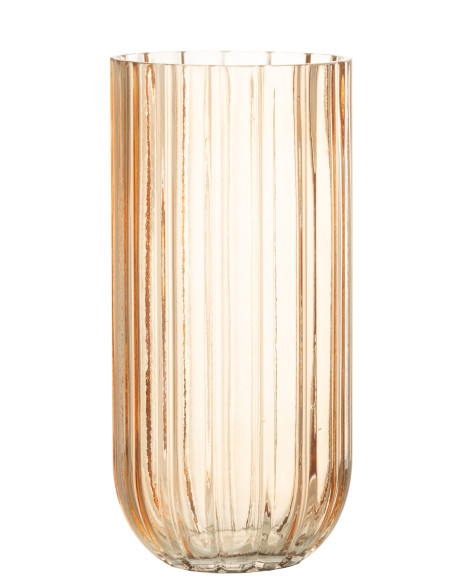 Vase en verre pêche Yari grandJ-Line Vase en verre pêche Yari grandJ-Line