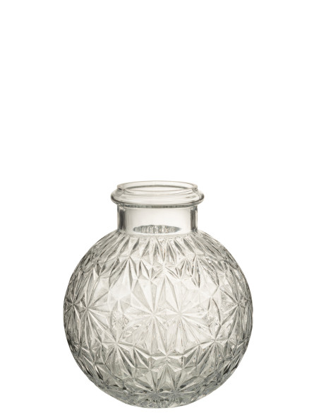 Vase Balle en Verre Taillé Transparent PetitJ-Line Vase Balle en Verre Taillé Transparent PetitJ-Line