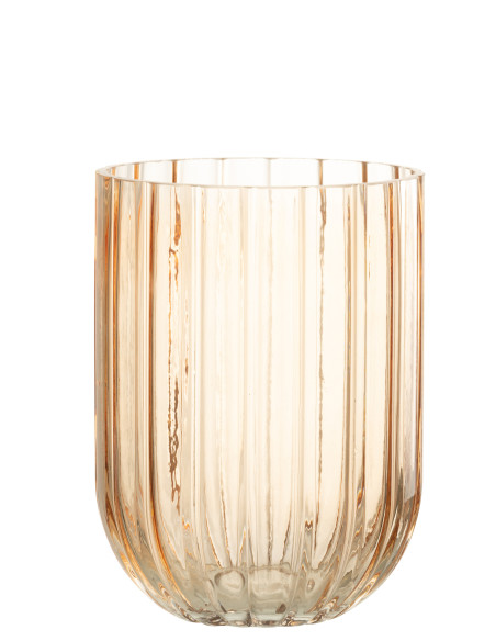 Vase Yari en verre pêche moyenJ-Line