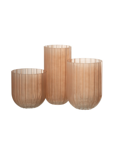 Vase Yoni en verre pêche grandJ-Line