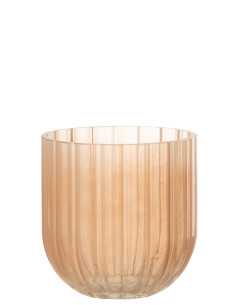 Vase Yoni en verre pêche petitJ-Line