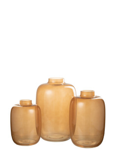 Vase en verre orange de grande taille RitaJ-Line 2