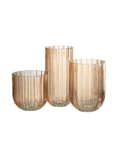 Vase en verre pêche Yari grandJ-Line