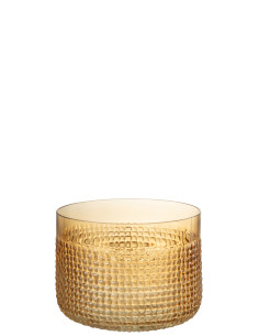 Grand vase en verre orange à motifJ-Line