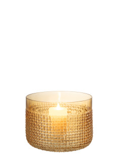 Grand vase en verre orange à motifJ-Line 2