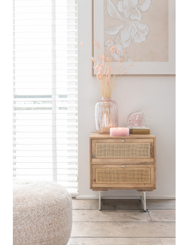 Vase Lignes Verre Rose GrandJ-Line