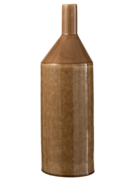 Vase en céramique marron de grande tailleJ-Line Vase en céramique marron de grande tailleJ-Line