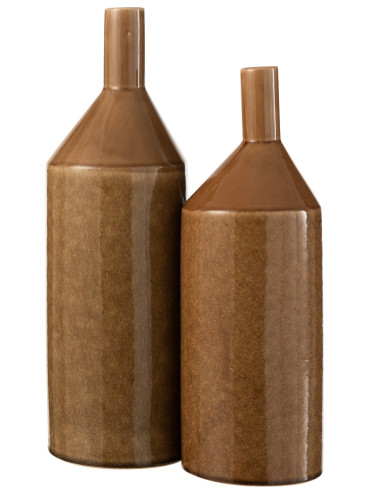 Vase en céramique marron de grande tailleJ-Line