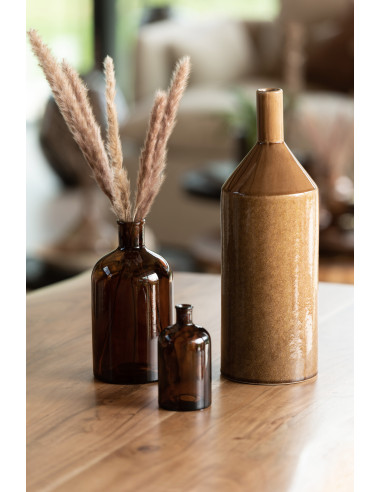 Vase en céramique marron de grande tailleJ-Line