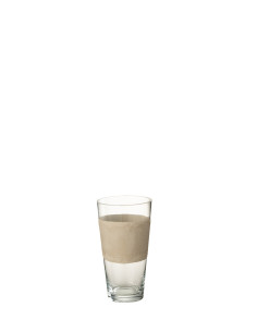 Vase en verre de Delph transparent/beige très petitJ-Line