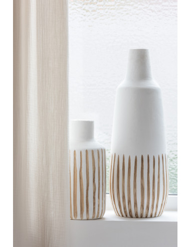 Vase en bois de Ying blanc petitJ-Line