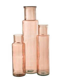 Vase cylindre en verre rose clair grandJ-Line 2