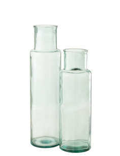 Vase en verre recyclé cylindrique grandJ-Line 2