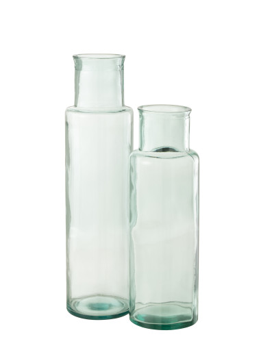 Vase en verre recyclé cylindrique grandJ-Line