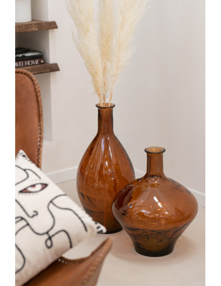 Vase en verre marron hautJ-Line Vase en verre marron hautJ-Line