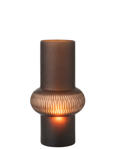 Vase à rayures en verre marron petitJ-Line