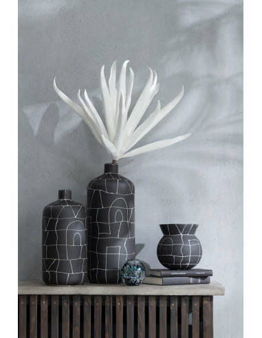 Vase Bouteille Japon Céramique Noir GrandJ-Line