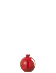 Vase Balle Verre RougeJ-Line