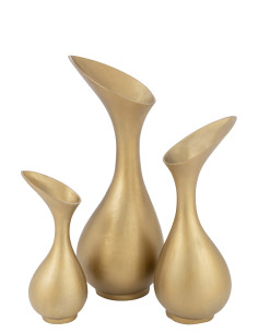 Vase Olivia en aluminium doré grandJ-Line 2