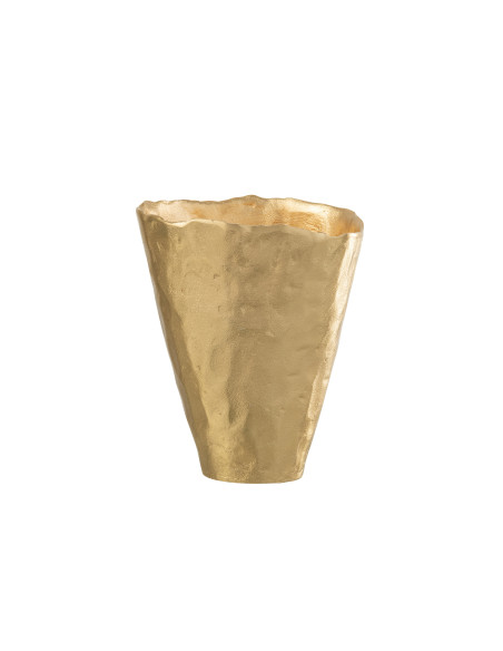 Vase en aluminium doré irrégulierJ-Line Vase en aluminium doré irrégulierJ-Line