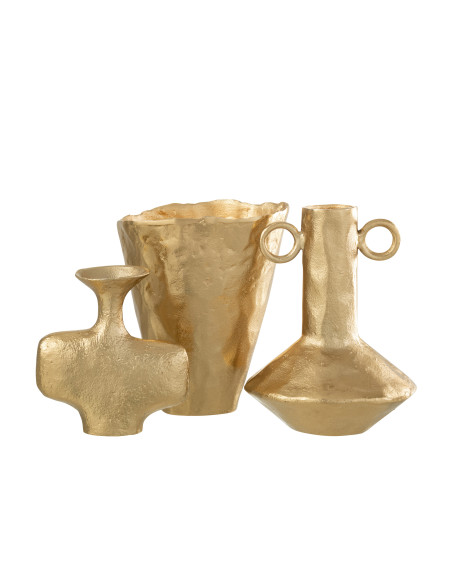 Vase en aluminium doré irrégulierJ-Line Vase en aluminium doré irrégulierJ-Line