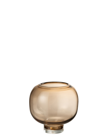 Vase Sur Pied En Verre Marron Clair GrandJ-Line
