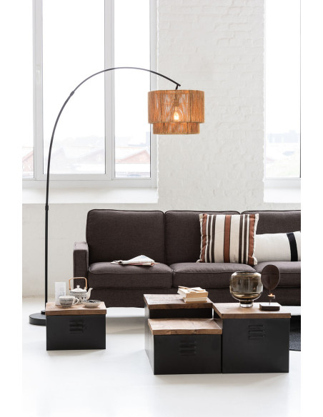 Vase Sur Pied En Verre Rond Marron Foncé GrandJ-Line Vase Sur Pied En Verre Rond Marron Foncé GrandJ-Line