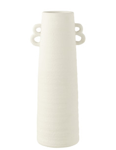 Vase conique en argile blanche de grande tailleJ-Line
