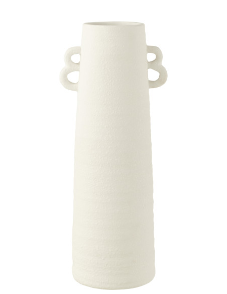 Vase conique en argile blanche de grande tailleJ-Line Vase conique en argile blanche de grande tailleJ-Line