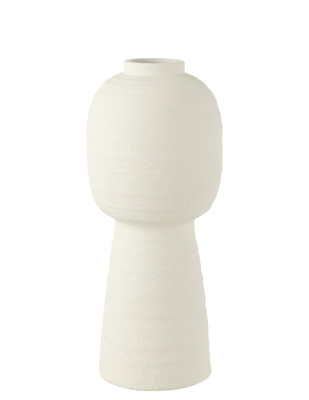 Vase Lanterne en Argile Blanc GrandJ-Line Vase Lanterne en Argile Blanc GrandJ-Line
