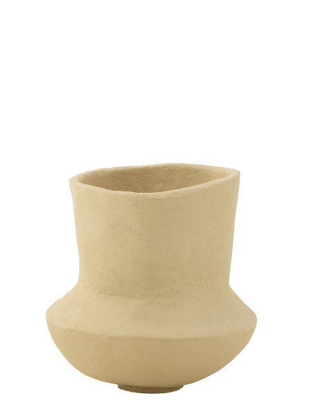 Pot en papier mâché naturel de petite tailleJ-Line