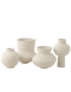 Poterie en papier mâché blancJ-Line 2