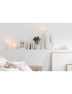 Pot Carré en Papier Mâché BlancJ-Line 2