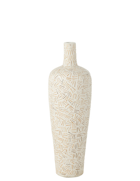 Vase en ciment blanc moyen LauwraJ-Line Vase en ciment blanc moyen LauwraJ-Line