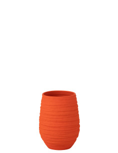 VASE FIESTA CÉRAMIQUE ORANGE MOYENJ-Line