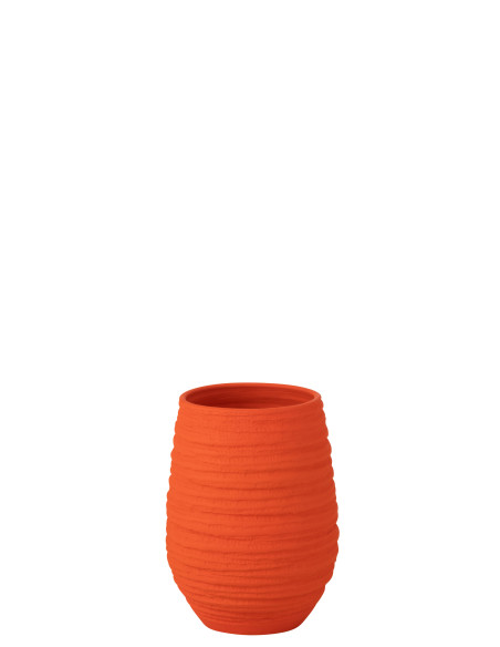 VASE FIESTA CÉRAMIQUE ORANGE MOYENJ-Line