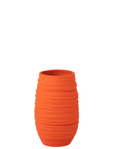 VASE FIESTA CÉRAMIQUE ORANGE GRANDJ-Line