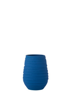VASE FIESTA CÉRAMIQUE BLEU MOYENJ-Line