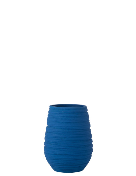 VASE FIESTA CÉRAMIQUE BLEU MOYENJ-Line