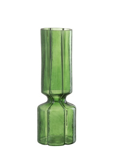 Vase Jef Lignes Verre VertJ-Line