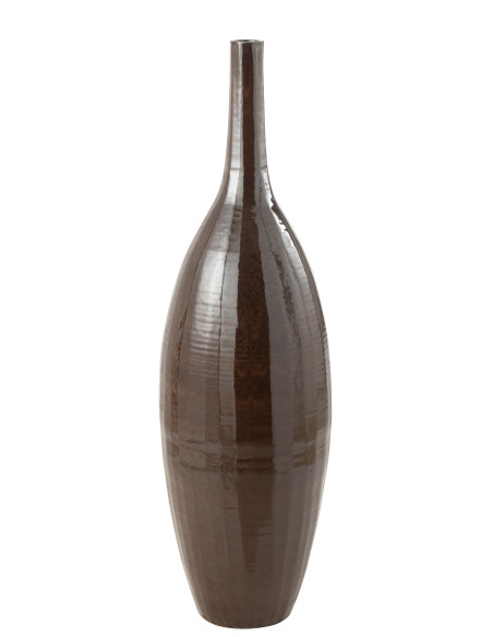 Vase Bouteille Terre Brillante Marron LargeJ-Line Vase Bouteille Terre Brillante Marron LargeJ-Line