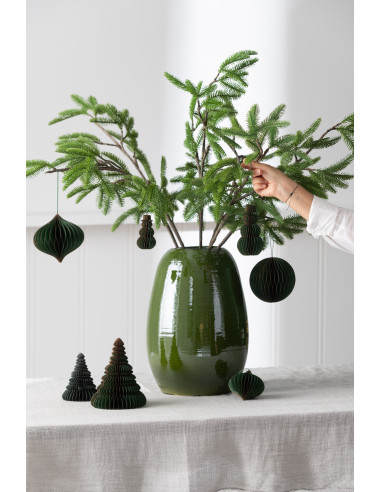 Vase Lola en porcelaine vert moyenJ-Line