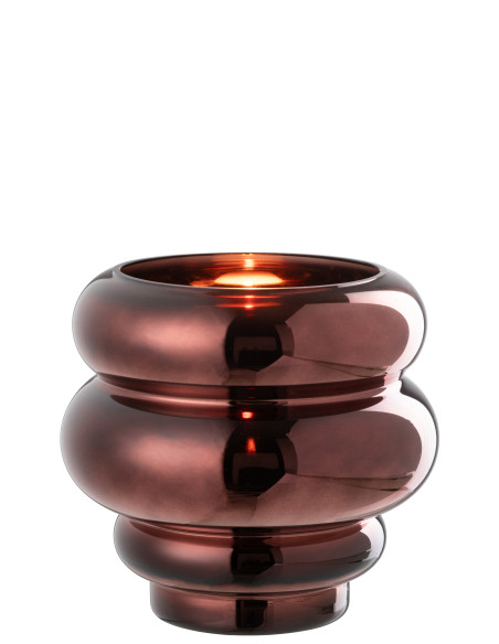 Porte-bougie / Vase en verre Cléa PruneJ-Line Porte-bougie / Vase en verre Cléa PruneJ-Line