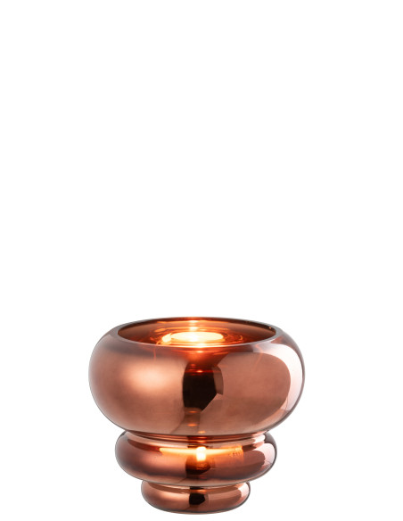 Porte-bougie/vase en verre Julia marronJ-Line Porte-bougie/vase en verre Julia marronJ-Line